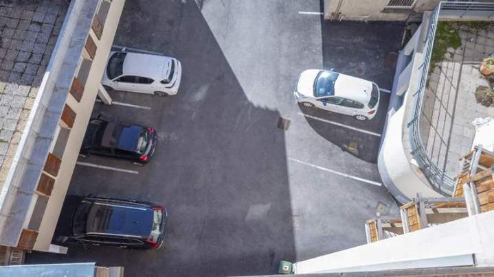 Parking at the Mont Brison Hotel in Briançon
